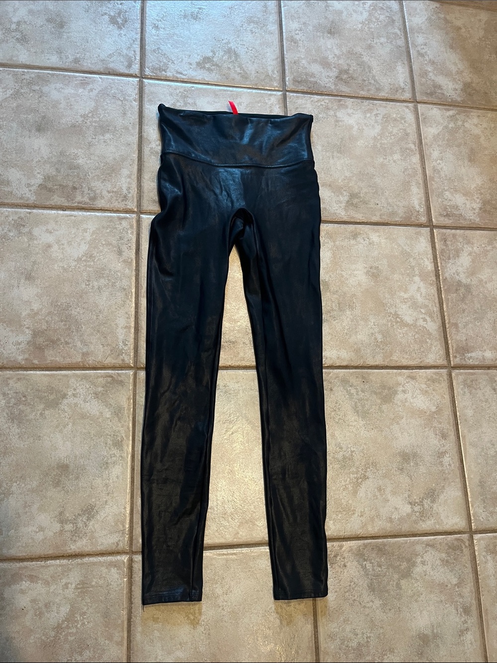 SPANX Black Faux Leather Leggings